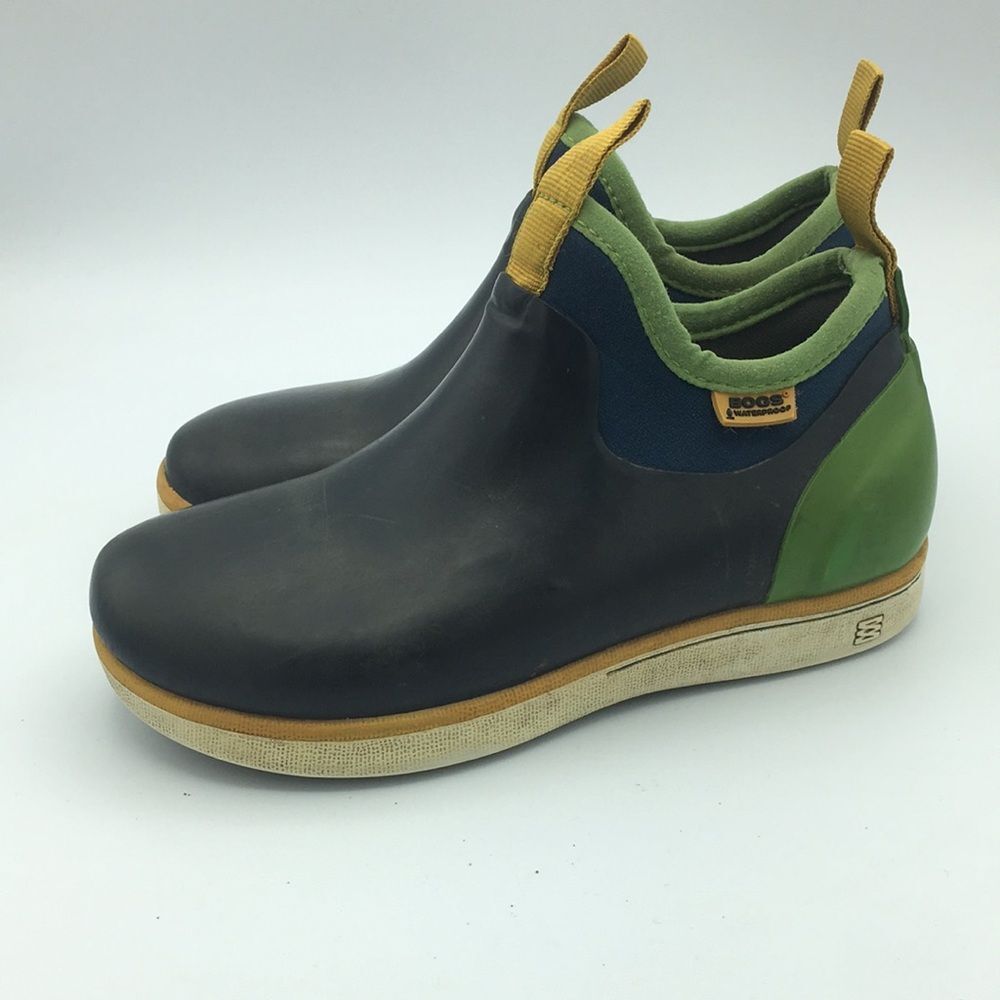 Bogs Navy Blue & Green Slip-On Casual Chelsea Ankle Boots 13 - Picture 3 of 8
